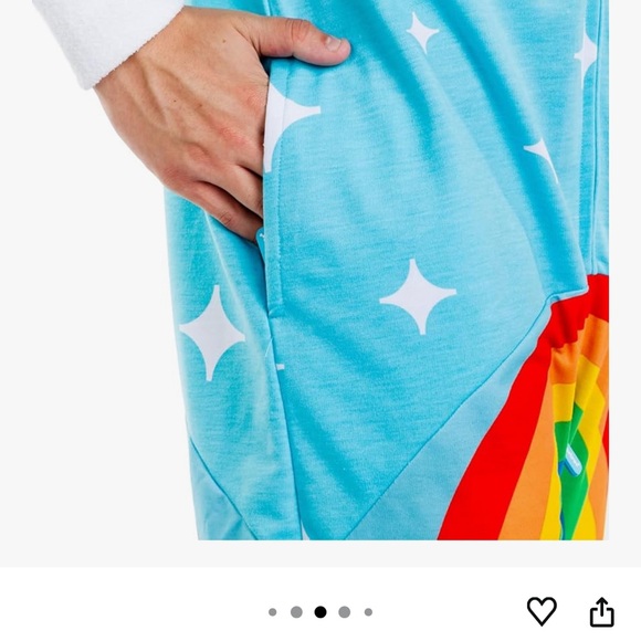 Tipsy Elves Funny Halloween Rainbows Costume Jumpsuit for Men - Large - Picture 2 of 5